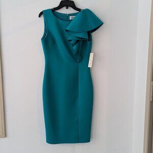 NWT Eliza J Teal Cocktail Dress Size 6